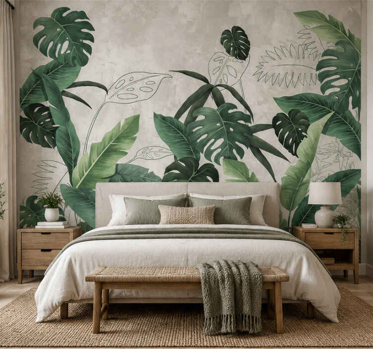 Tapete priroda monstera listovi - TenStickers