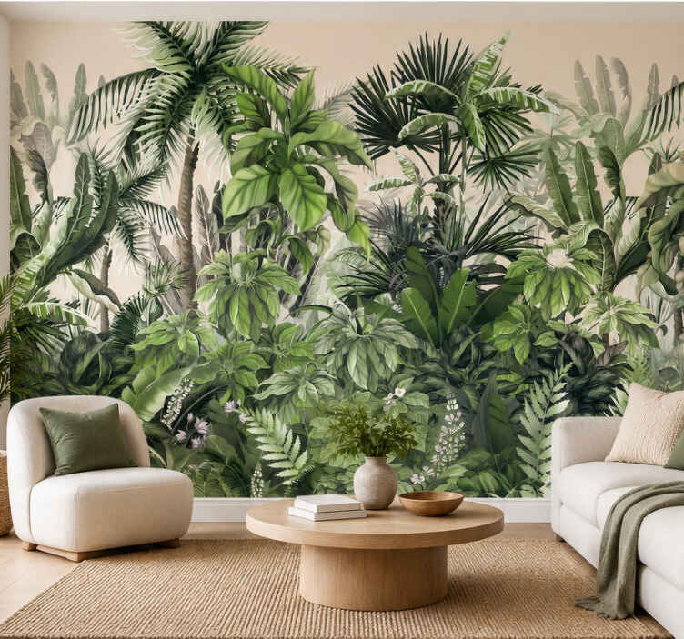 Nature wall mural thick tropical jungle - TenStickers