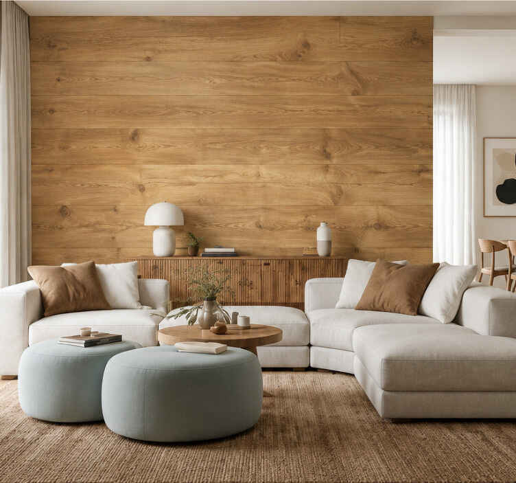 Mural efecto madera marrón - TenVinilo