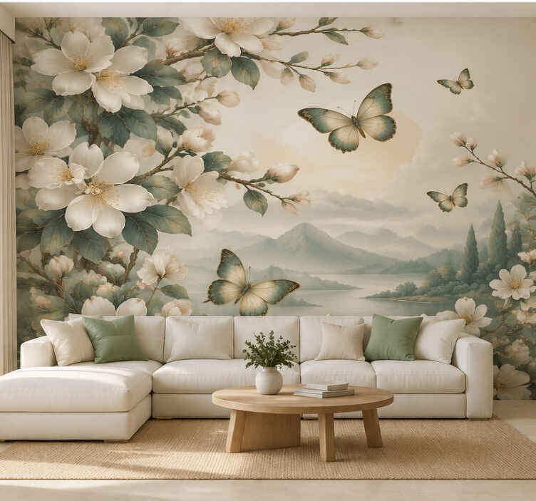 Papiers peints nature papillon - TenStickers