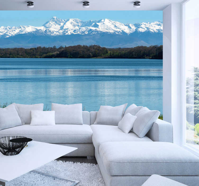 Fantastic Mountain, Lakeshore mural wallpaper