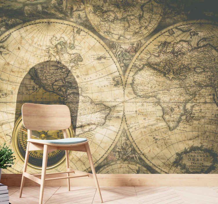 dünya haritası duvar süsü