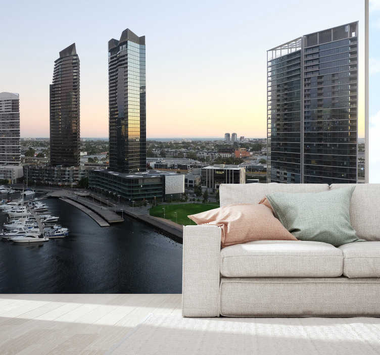 City wall mural Melbourne Sunrise TenStickers
