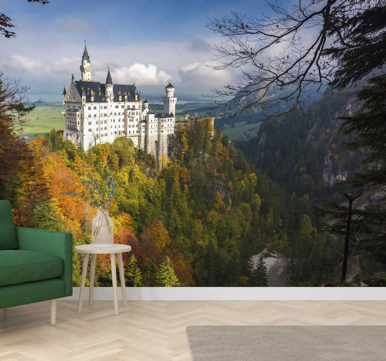 Neuschwanstein Castle Full Wall Mural Photo Wallpaper Print Kids Home 3D Decal