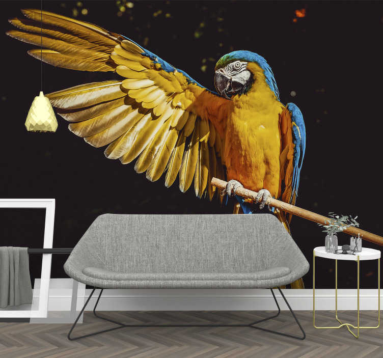 tropical bird mural wallpaper - TenStickers