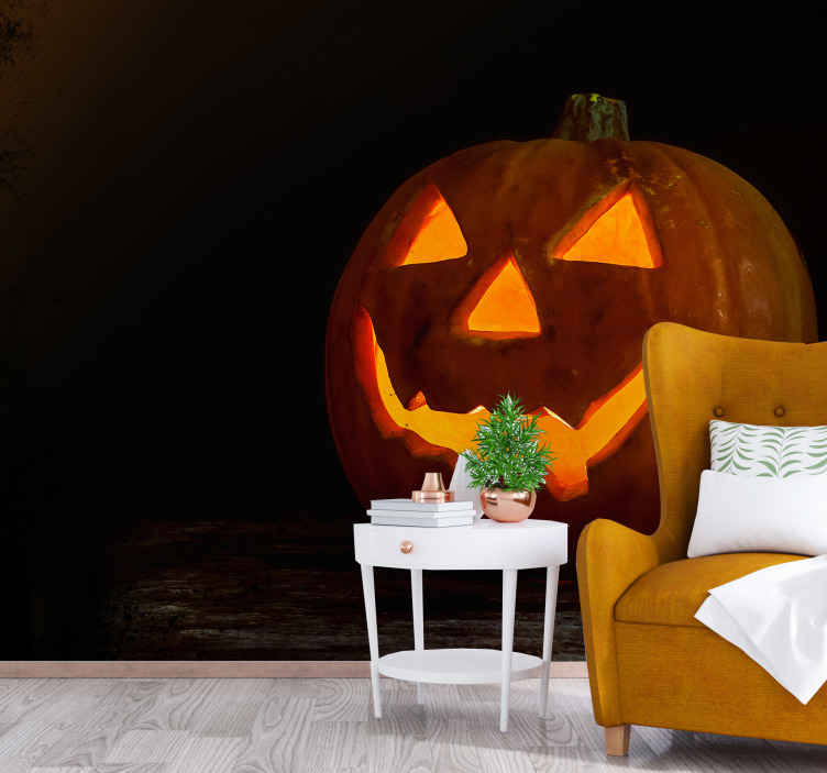 Pumpkin Halloween wall mural - TenStickers