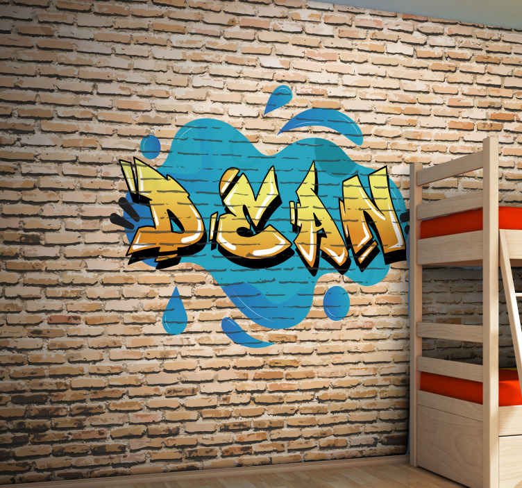 Customized brick with name custom murals - TenStickers