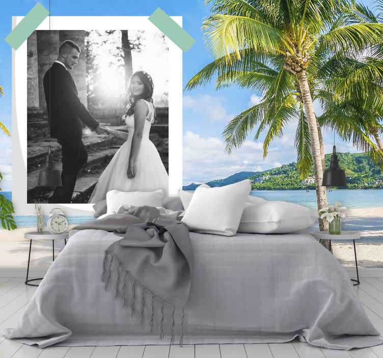 Beach themed scrapbook custom wall mural - TenStickers