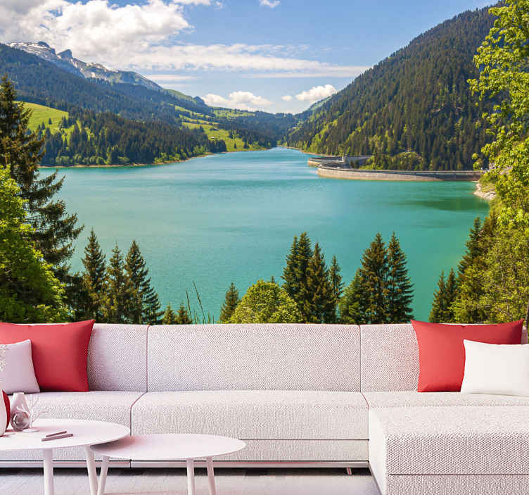 Switzerland Lake Scenery Alps Full Wall Mural Photo Wallpaper Printed Home Decor 