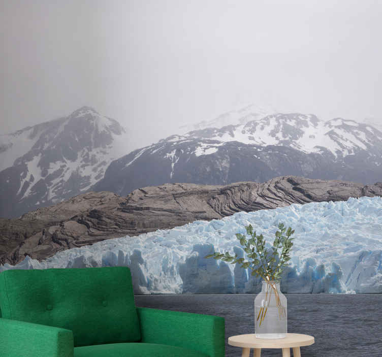 Landscape wall mural mountain glacier view - TenStickers