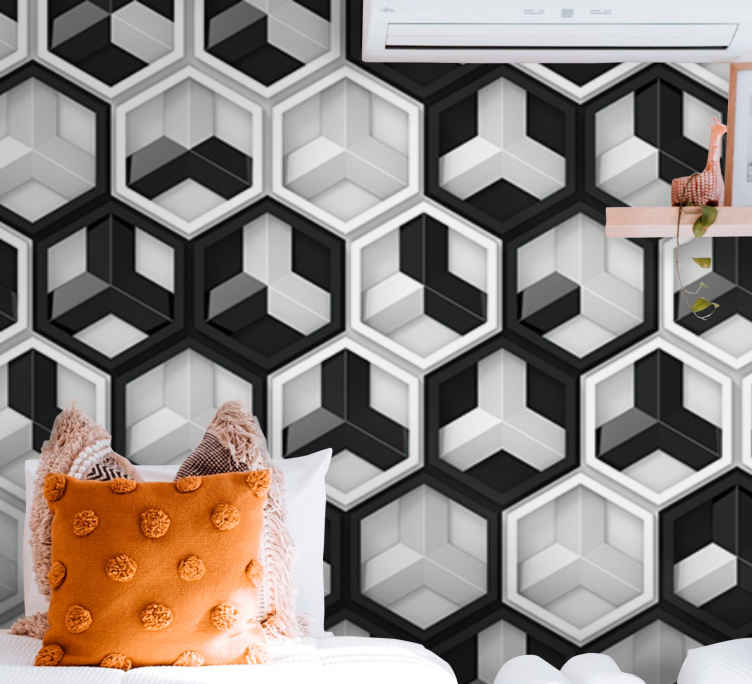 Black And White 3d Mural Wallpaper Image Num 8