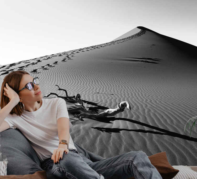 feetsteps in desert desert mural wallpaper - TenStickers