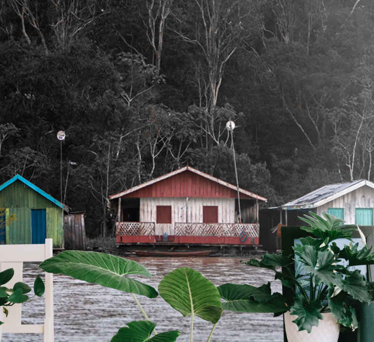 Fotomurais de paisagens Reflexos amazônicos - TenStickers