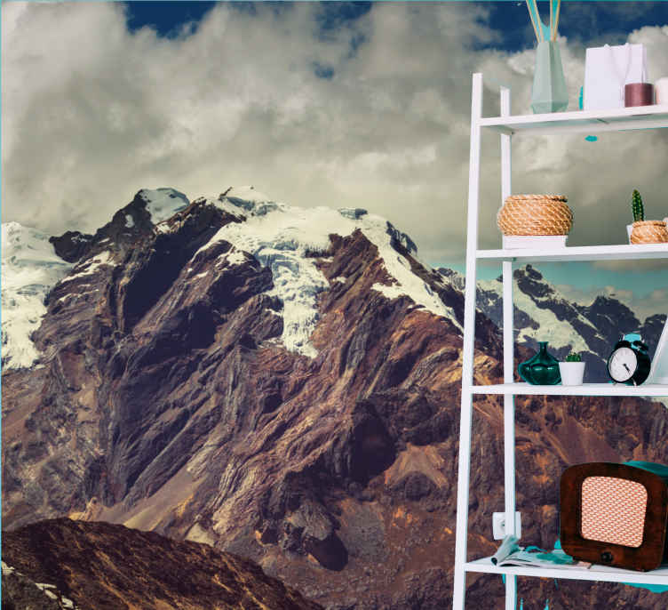 Tapisserie montagne grands sommets glacés - TenStickers