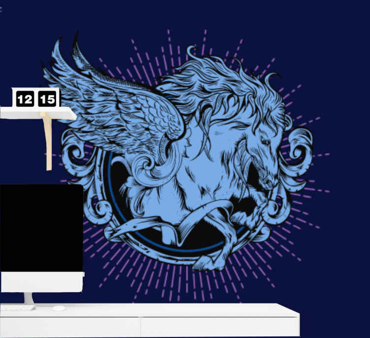 Lion wall mural winged lion emblem - TenStickers
