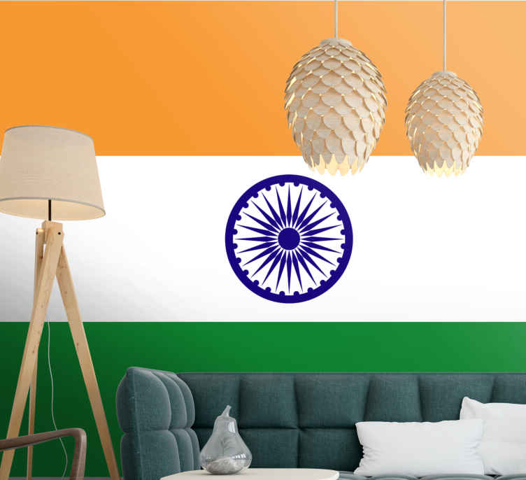 India flag mural wallpaper - TenStickers