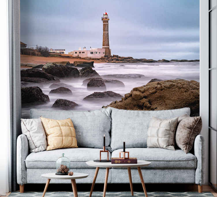 Landscape mural coastal lighthouse scene - TenStickers