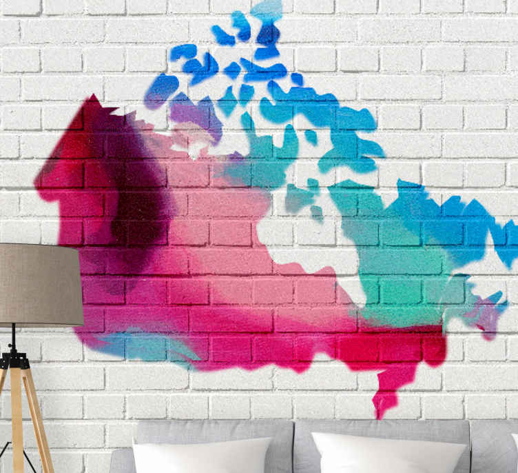 Canada watercolour mural wallpaper TenStickers