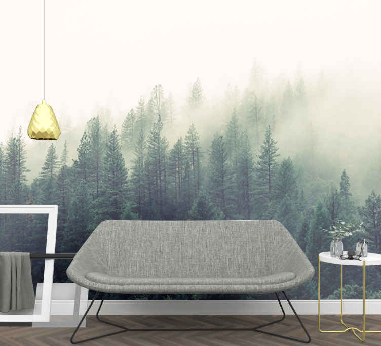 Sea Of Trees Forest Wallpaper Mural  Hovia UK  Design de casa Interiores  de quarto Quarto bonito