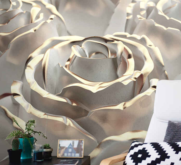 Rose wall mural elegant rose arrangement - TenStickers