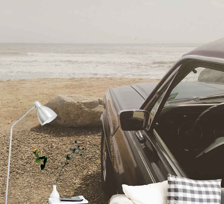 Classic Car View vehicle wall mural - TenStickers