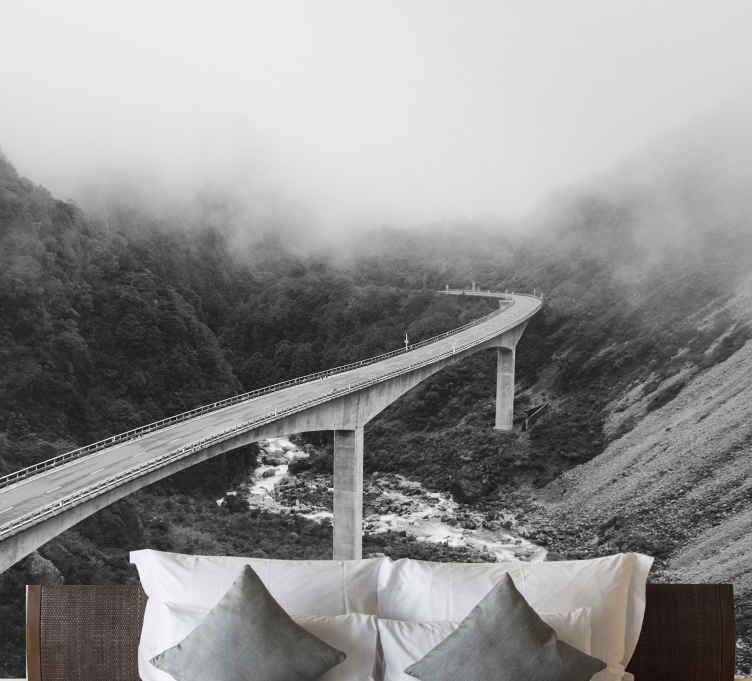 Fotomural 3D Puente misterioso - TenVinilo
