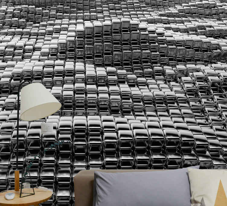 Texture wall mural stacked chair design - TenStickers