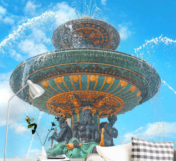 The fountains Place de la Concorde  wall mural - TenStickers