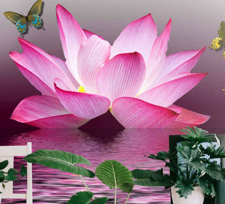 Avikalp MWZ0494 Pink Lotus Flower Swans River 3D HD Wallpaper  Avikalp  International  3D Wallpapers