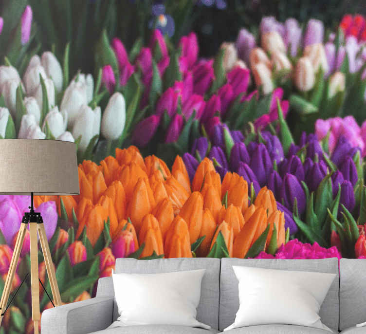 Muralo Fotomural de color amarillo tulipanes/78821474 