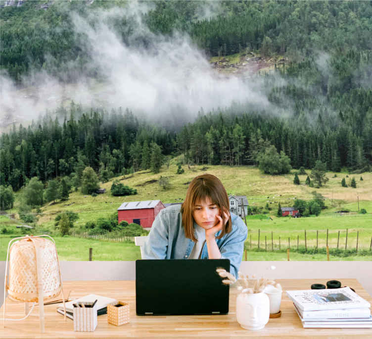 Fotomurali natura foresta norvegese - TenStickers