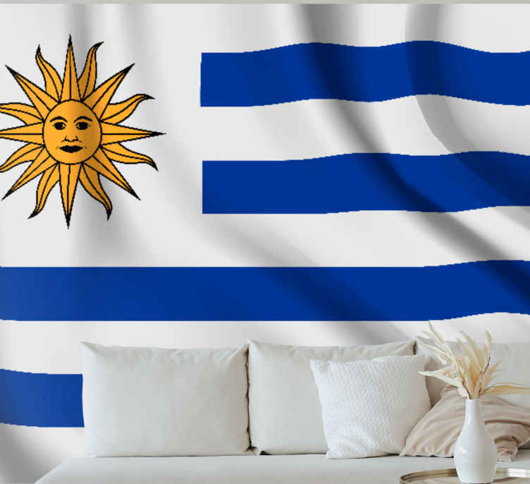 Fotomural abstracto Bandera de uruguay - TenVinilo