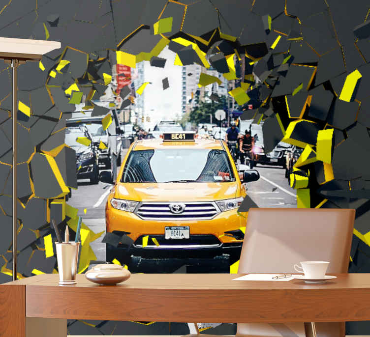 Fotomurale città taxi giallo di new york - TenStickers