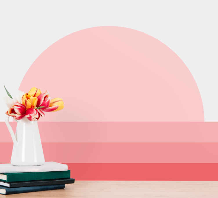 Flower wall mural sunset floral display - TenStickers