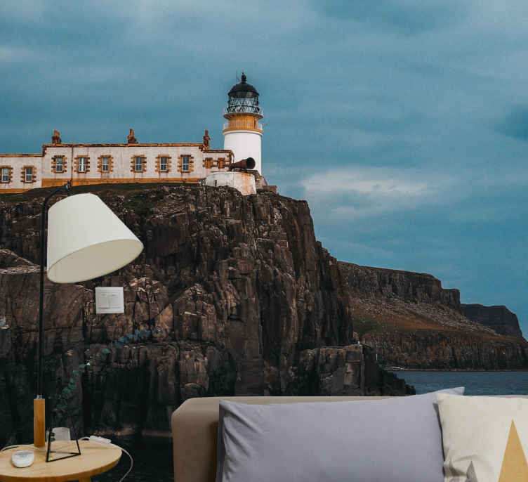Scottish Lighthouse under the sea wall mural TenStickers