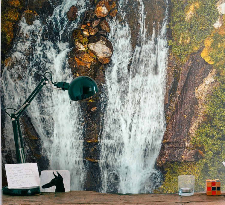 Wall mural waterfall grand cascade view - TenStickers
