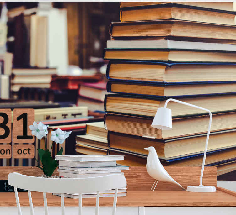 Fototapet landschap stacked literatuur collectie - TenStickers