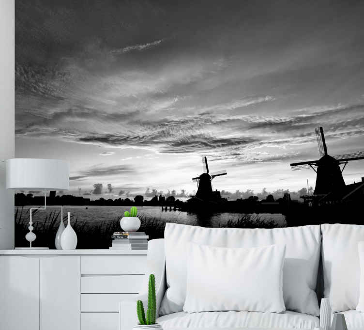 Colorful Windmill Background Wall Mural Photo Wallpaper GIANT DECOR Paper Poster