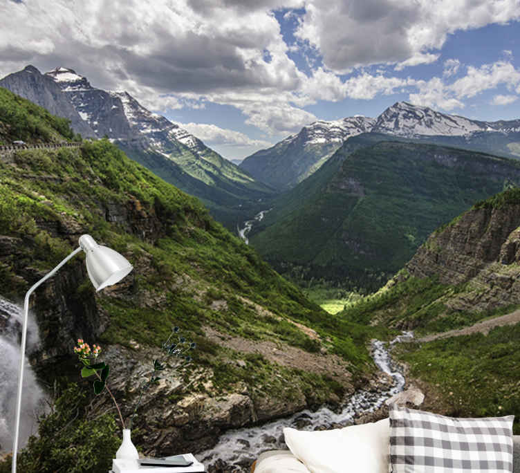 French mountain landscape wall mural - TenStickers