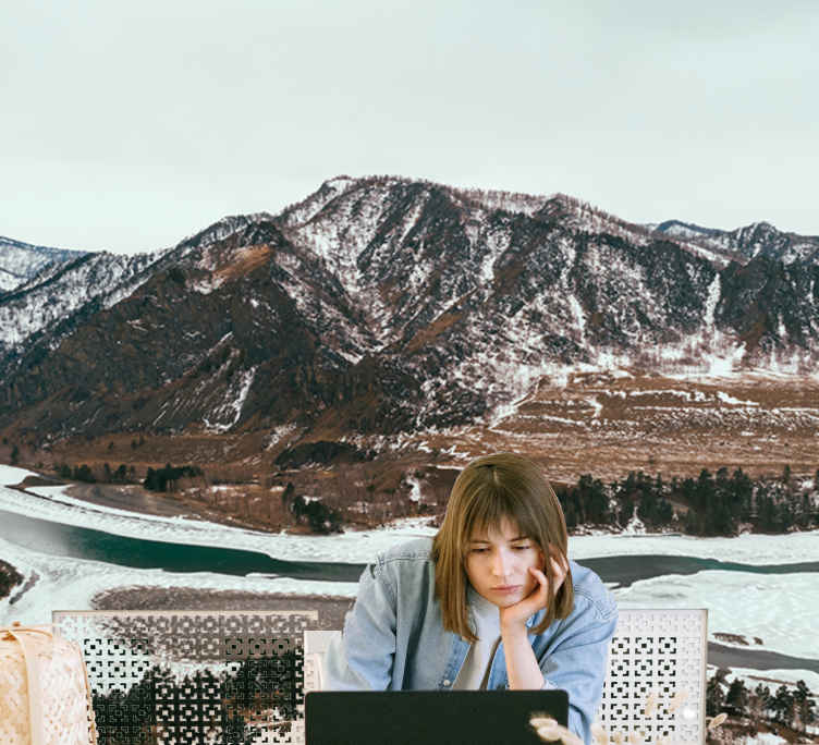 Fotomurale paesaggi Cima della montagna innevata