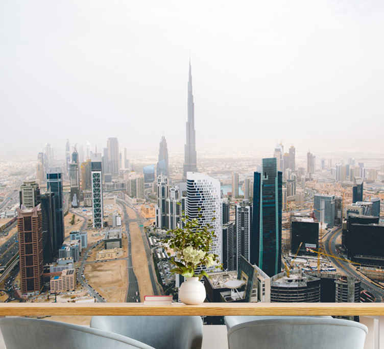 Emirates high rise building wall mural - TenStickers