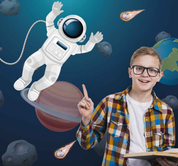 Parati per bambini Cartone animato astronauta galleggiante