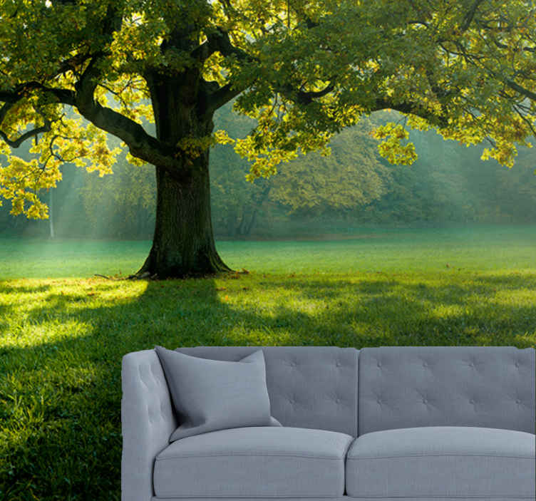A lonely tree in the grass forest mural wallpaper - TenStickers
