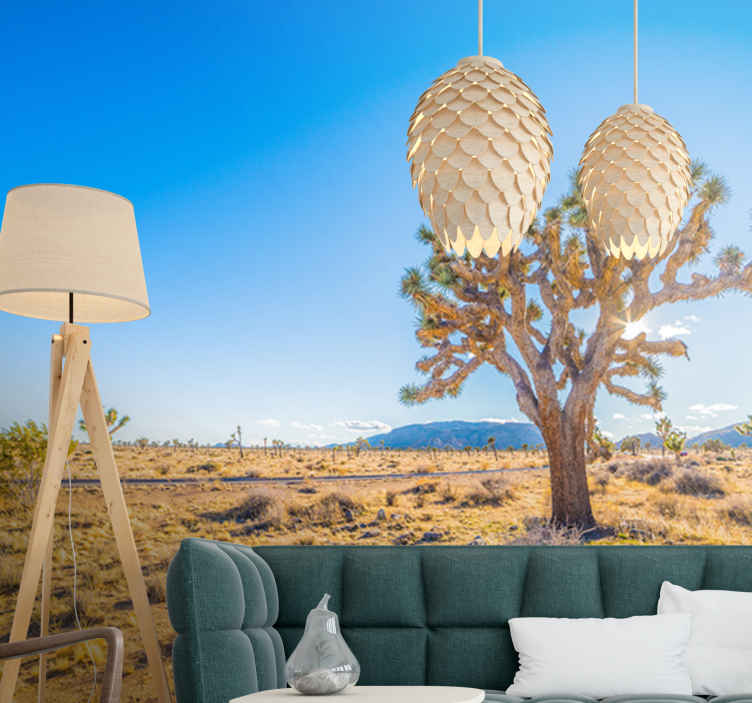 Foto behang bergen joshua tree landschap - TenStickers