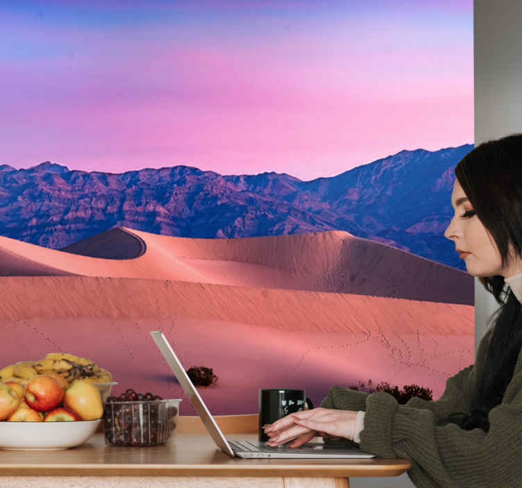 Tapisserie désert paysage de dunes dorées - TenStickers