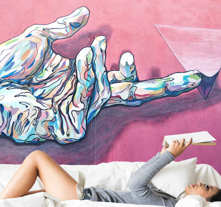 Fototapete Kunst abstrakte handbewegung - TenStickers