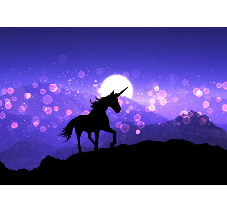 Silhouette Unicorn Children´s Wall Murals - TenStickers