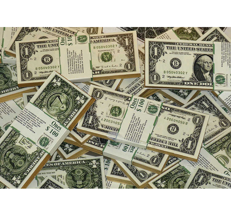 US Dollars modern wall mural wallpaper - TenStickers