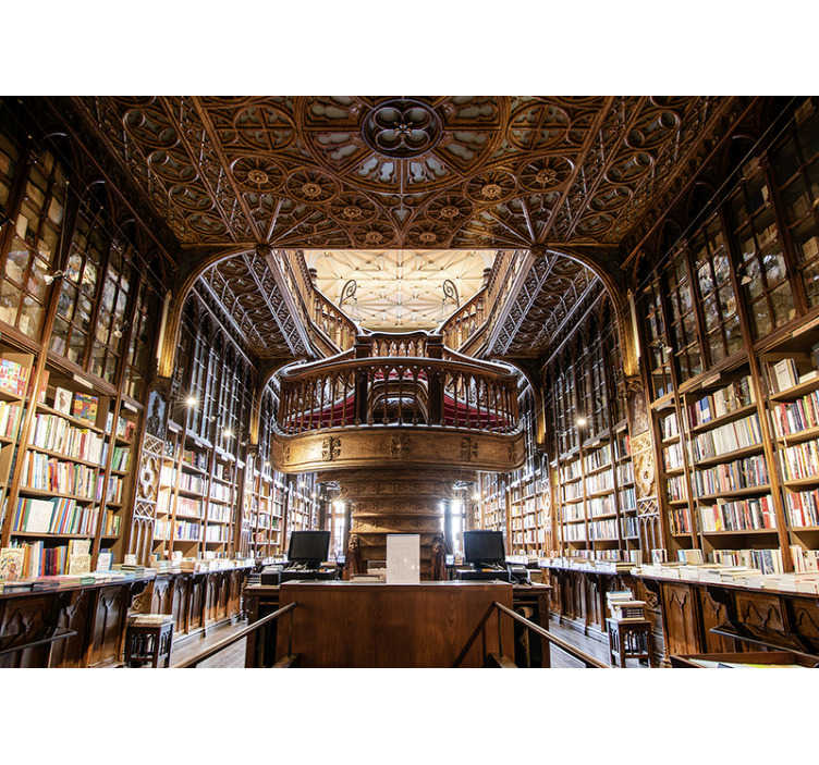 Fotomural de lugares Livraria Lello - TenStickers