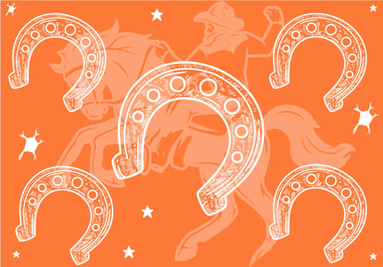 Horseshoe vintage wall mural - TenStickers